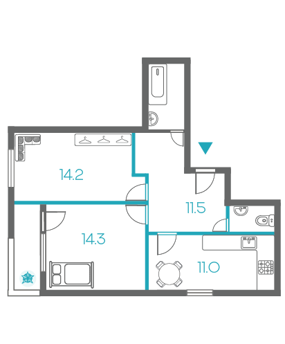2-комнатные квартиры - от 5 704 000 руб.